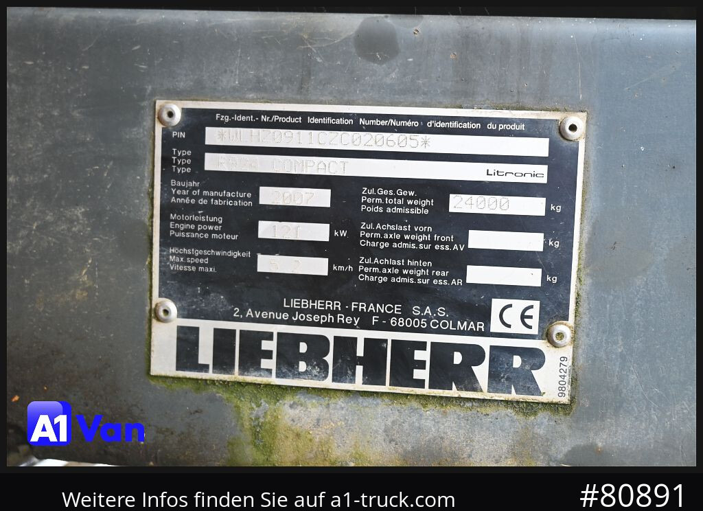 LIEBHERR 924 Compact, Kettenbagger - 履带式挖掘机:图3 LIEBHERR 924 Compact, Kettenbagger - 履带式挖掘机:图3