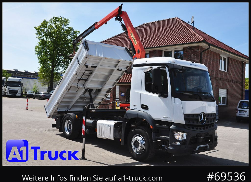 MERCEDES-BENZ Arocs 1830, Kipper + Kran,Palfinger, Funk, - 起重车:图1 MERCEDES-BENZ Arocs 1830, Kipper + Kran,Palfinger, Funk, - 起重车:图1