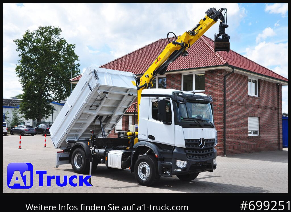 MERCEDES-BENZ Arocs 1840, Kipper + Kran,Funk Navi, - 起重车, 翻斗车:图1 MERCEDES-BENZ Arocs 1840, Kipper + Kran,Funk Navi, - 起重车, 翻斗车:图1