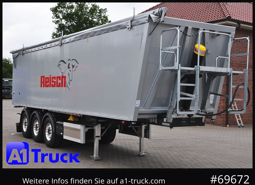 REISCH RHKS, Alu-Kippmulde 50m³, NEU Kombitüren, Alufelgen, Liftachse, - 翻斗半拖车:图1 REISCH RHKS, Alu-Kippmulde 50m³, NEU Kombitüren, Alufelgen, Liftachse, - 翻斗半拖车:图1