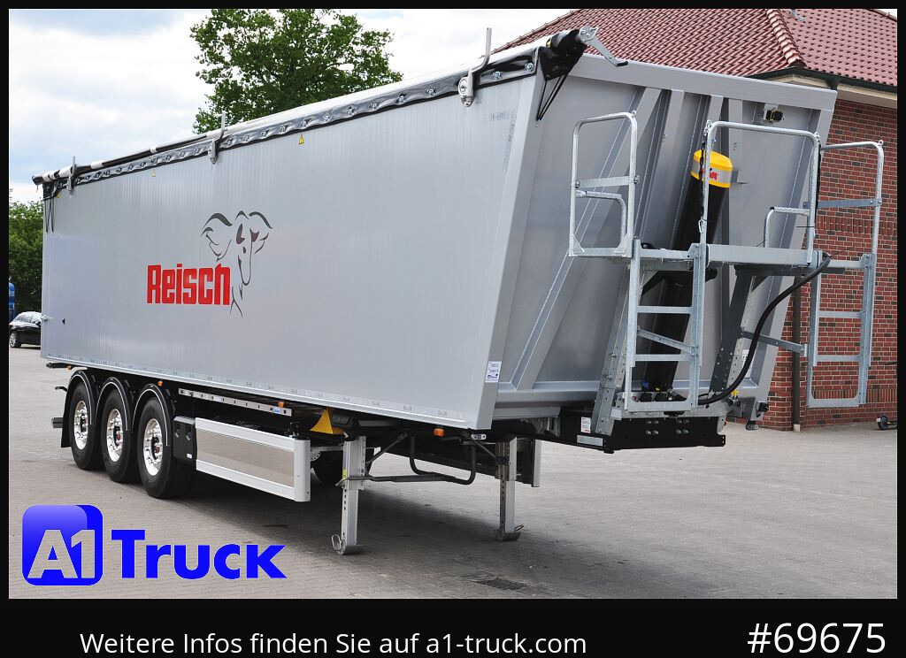 REISCH RHKS, Alu-Kippmulde 57m³, Kombitüren, Alufelgen, Liftachse, - 翻斗半拖车:图1 REISCH RHKS, Alu-Kippmulde 57m³, Kombitüren, Alufelgen, Liftachse, - 翻斗半拖车:图1