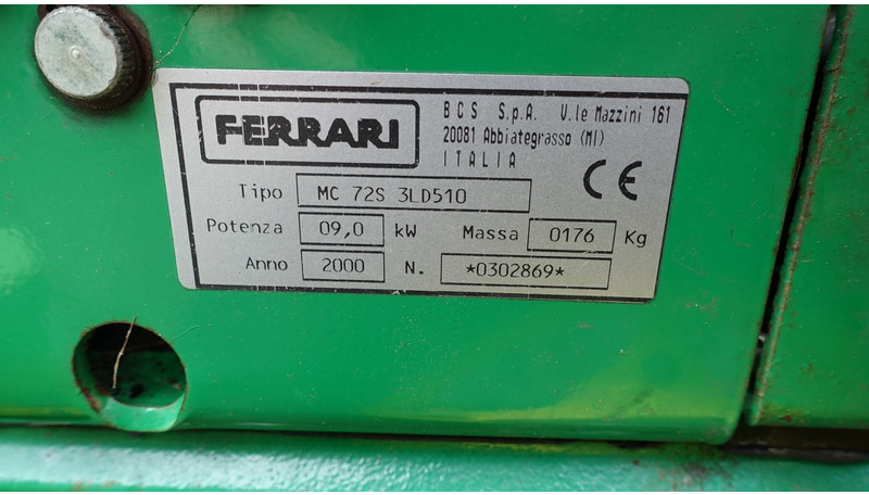 Ferrari 72S Met trommel/cyclo maaier - 紧凑型拖拉机:图5 Ferrari 72S Met trommel/cyclo maaier - 紧凑型拖拉机:图5