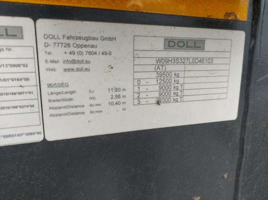 木材运输半挂车 DOLL Holzauflieger H3S-12, Tydraul , Langholz,  2+4 verstellbare Rungenpaare, Langholz, Liftachse,：图15