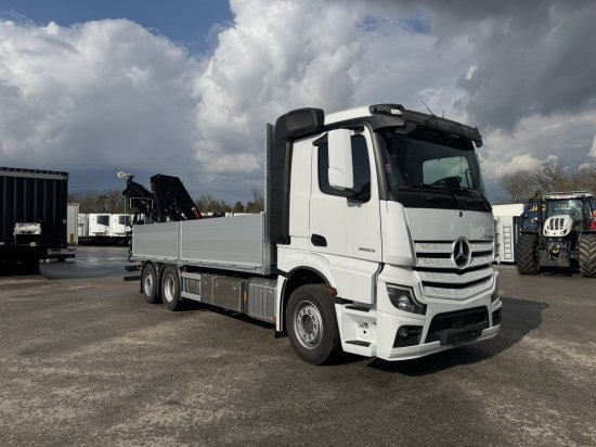 Mercedes-Benz Actros 2653, Retarder, Pritsche, Hiab Hipro 232 ES5 - 栏板式/ 平板卡车, 起重车:图1 Mercedes-Benz Actros 2653, Retarder, Pritsche, Hiab Hipro 232 ES5 - 栏板式/ 平板卡车, 起重车:图1