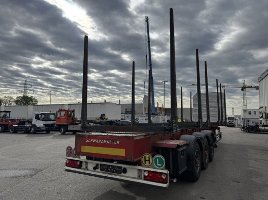 Schwarzmüller Holzauflieger 6 Rungenpaare, BPW-Achsen - 木材运输半挂车:图3 Schwarzmüller Holzauflieger 6 Rungenpaare, BPW-Achsen - 木材运输半挂车:图3