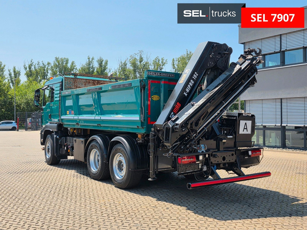 MAN TGS 28.480 6X4H-4 BL /HIAB /Fernbed. / Lenkachse - 翻斗车, 起重车:图1 MAN TGS 28.480 6X4H-4 BL /HIAB /Fernbed. / Lenkachse - 翻斗车, 起重车:图1
