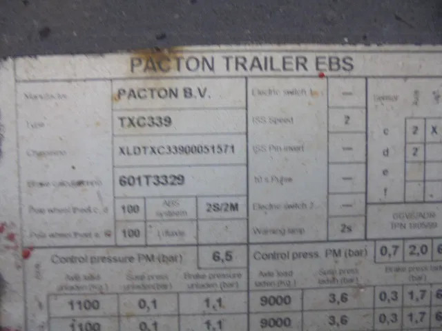 集装箱运输车/ 可拆卸车身的半拖车 Pacton BPM 00-18 ACXXX NL TRAILER：图15