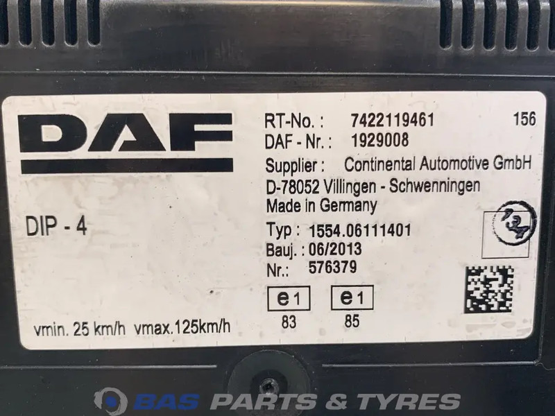 DAF LF55 Euro 4-5 - 仪表板 适用于 卡车:图3 DAF LF55 Euro 4-5 - 仪表板 适用于 卡车:图3