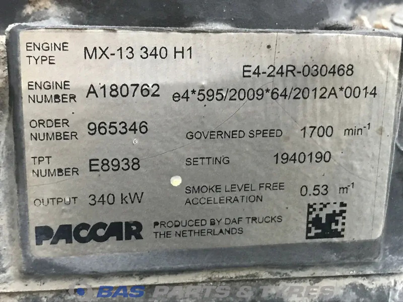 DAF XF106 Motor DAF MX13 340 H1 1850003 - 发动机 适用于 卡车:图5 DAF XF106 Motor DAF MX13 340 H1 1850003 - 发动机 适用于 卡车:图5