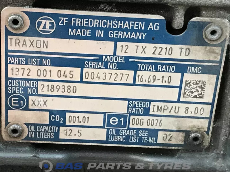 DAF XG - 变速箱 适用于 卡车:图5 DAF XG - 变速箱 适用于 卡车:图5