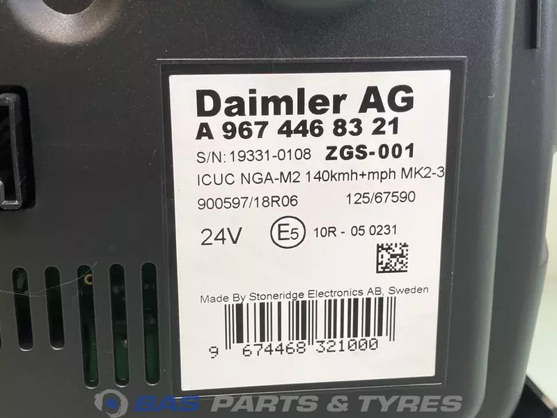 Mercedes-Benz Atego MP4 Instrumentencluster Mercedes A 967 446 83 21 - 仪表板 适用于 卡车:图3 Mercedes-Benz Atego MP4 Instrumentencluster Mercedes A 967 446 83 21 - 仪表板 适用于 卡车:图3