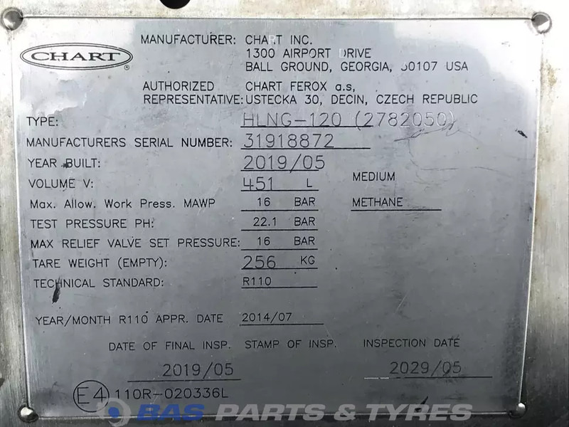 Scania LNG tank Scania 406 Liter 2782050 - 燃料箱 适用于 卡车:图5 Scania LNG tank Scania 406 Liter 2782050 - 燃料箱 适用于 卡车:图5