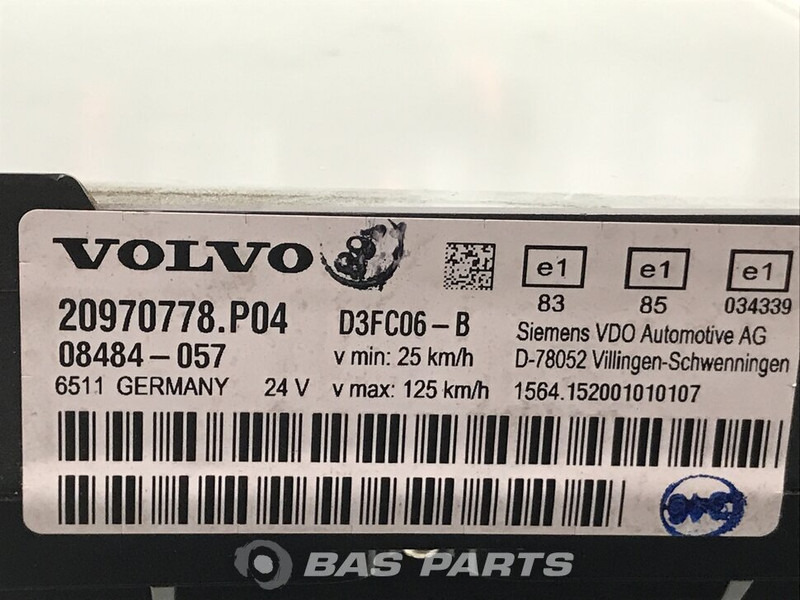 Volvo FE Instrumentenpaneel Volvo 20801968 - 仪表板 适用于 卡车:图3 Volvo FE Instrumentenpaneel Volvo 20801968 - 仪表板 适用于 卡车:图3
