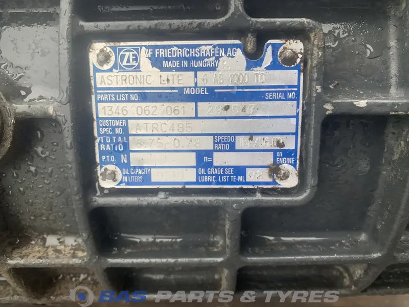 ZF LF Euro 6 DAF 6AS1000 TO Versnellingsbak 6AS1000 TO - 变速箱 适用于 卡车:图5 ZF LF Euro 6 DAF 6AS1000 TO Versnellingsbak 6AS1000 TO - 变速箱 适用于 卡车:图5