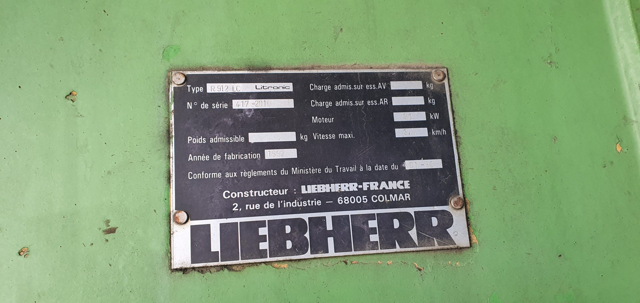 LIEBHERR R912LI - 履带式挖掘机:图2 LIEBHERR R912LI - 履带式挖掘机:图2