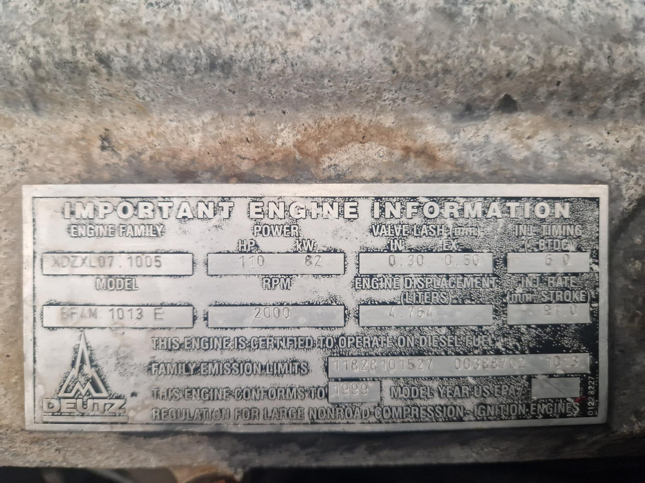 MOTOR DEUTZ BF4M1013E - 发动机 适用于 建筑机械:图4 MOTOR DEUTZ BF4M1013E - 发动机 适用于 建筑机械:图4