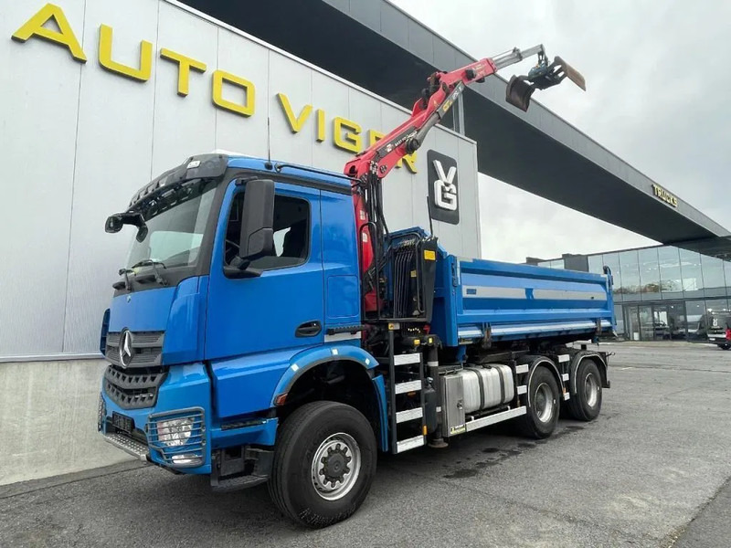 翻斗车, 起重车 Mercedes-Benz Arocs 3342 *6x6*meegestuurd as*2zijdige kipper*Airco*Bluetooth：图13