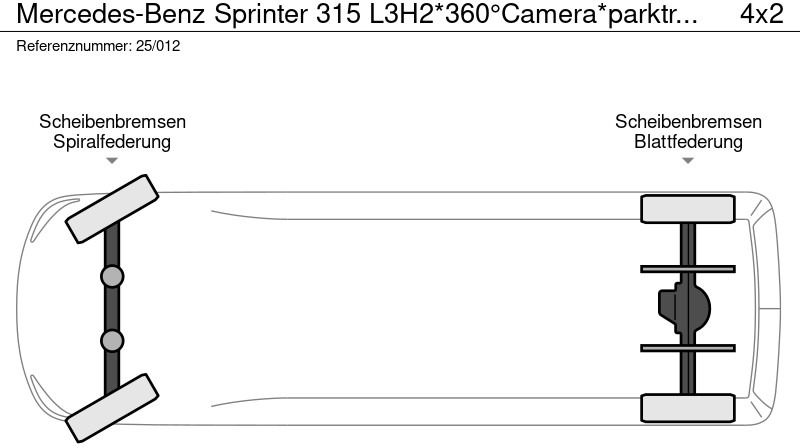 无侧窗厢式货车 Mercedes-Benz Sprinter 315 L3H2*360°Camera*parktronic*cruise control*zetelverwarming*：图10