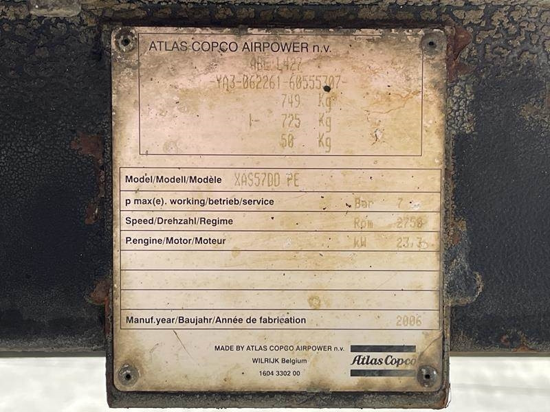Atlas-Copco XAS 57 DD - 空气压缩机:图4 Atlas-Copco XAS 57 DD - 空气压缩机:图4