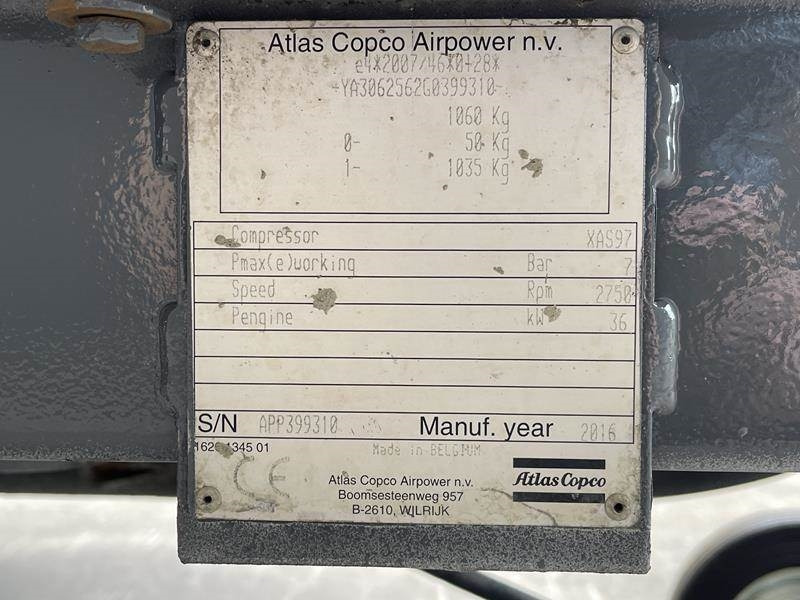 Atlas-Copco XAS 97 DD - N - 空气压缩机:图5 Atlas-Copco XAS 97 DD - N - 空气压缩机:图5