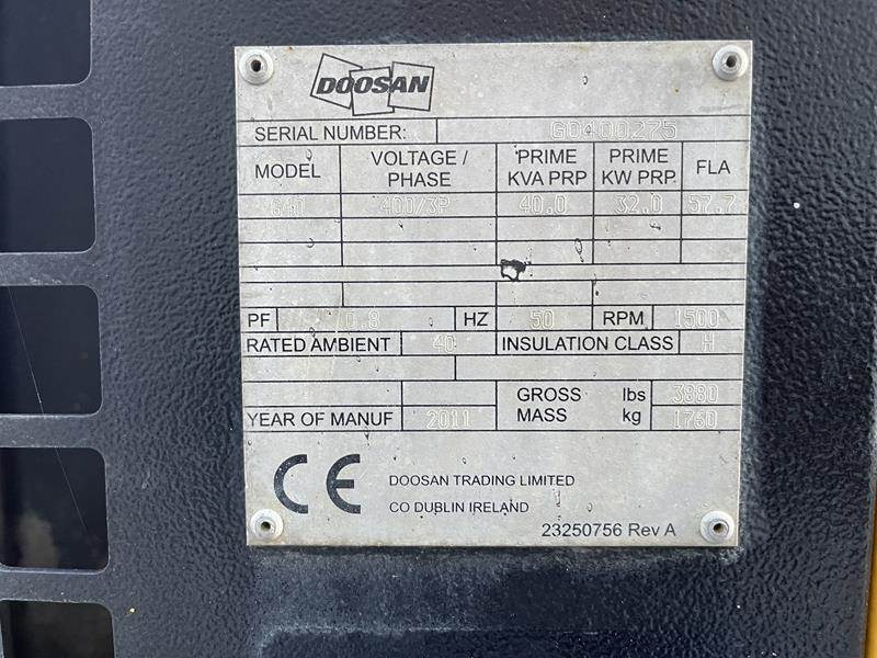 Doosan G 40 - 发电机组:图3 Doosan G 40 - 发电机组:图3
