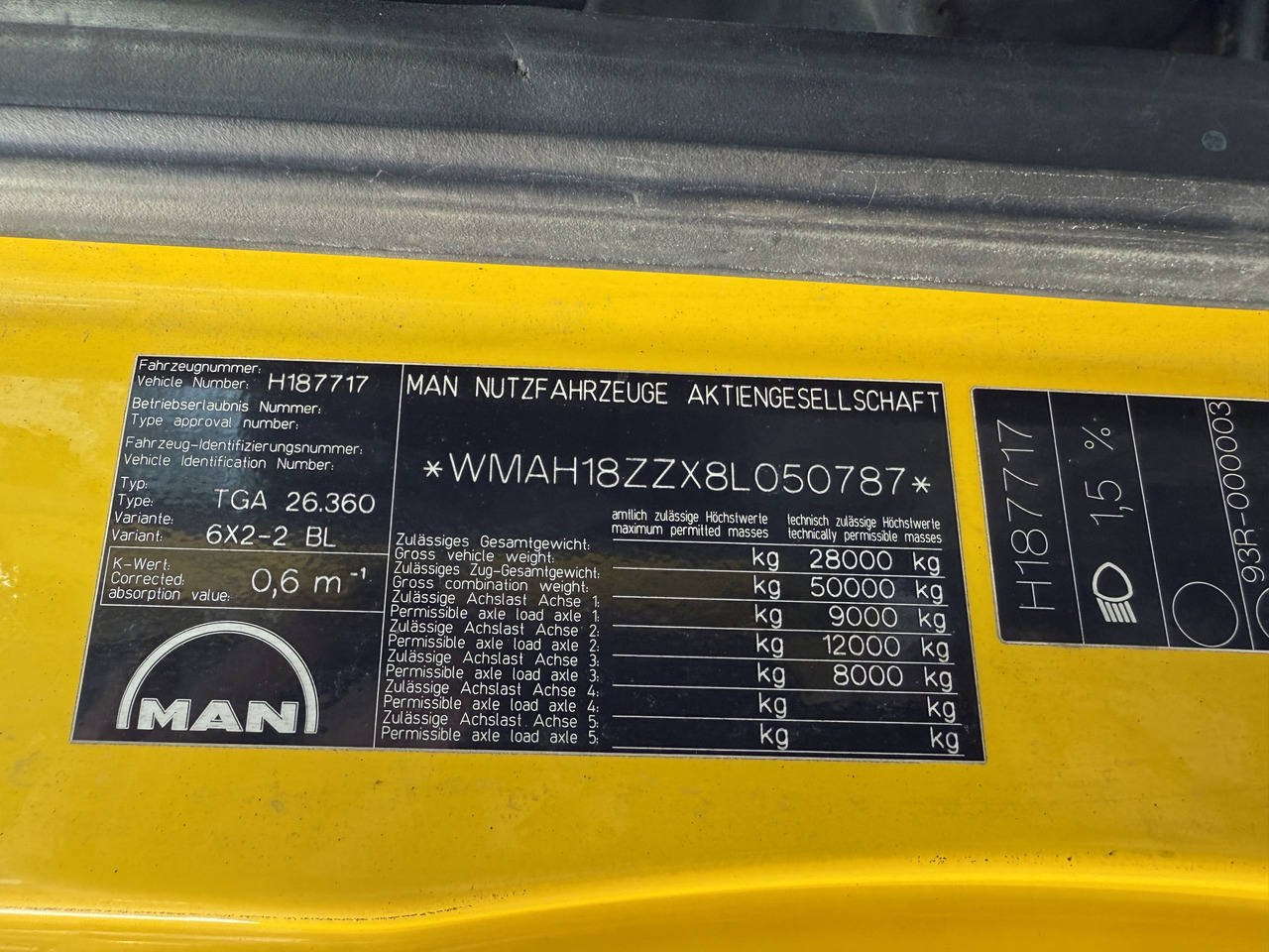 MAN TGA 26.360 6X2 Kipper Kran Palfinger 15500 - 翻斗车, 起重车:图5 MAN TGA 26.360 6X2 Kipper Kran Palfinger 15500 - 翻斗车, 起重车:图5