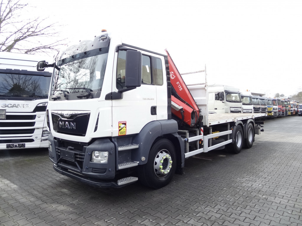 MAN TGS 26.320 6X4 BB mit Kran Fassi F175 - 起重车, 栏板式/ 平板卡车:图1 MAN TGS 26.320 6X4 BB mit Kran Fassi F175 - 起重车, 栏板式/ 平板卡车:图1