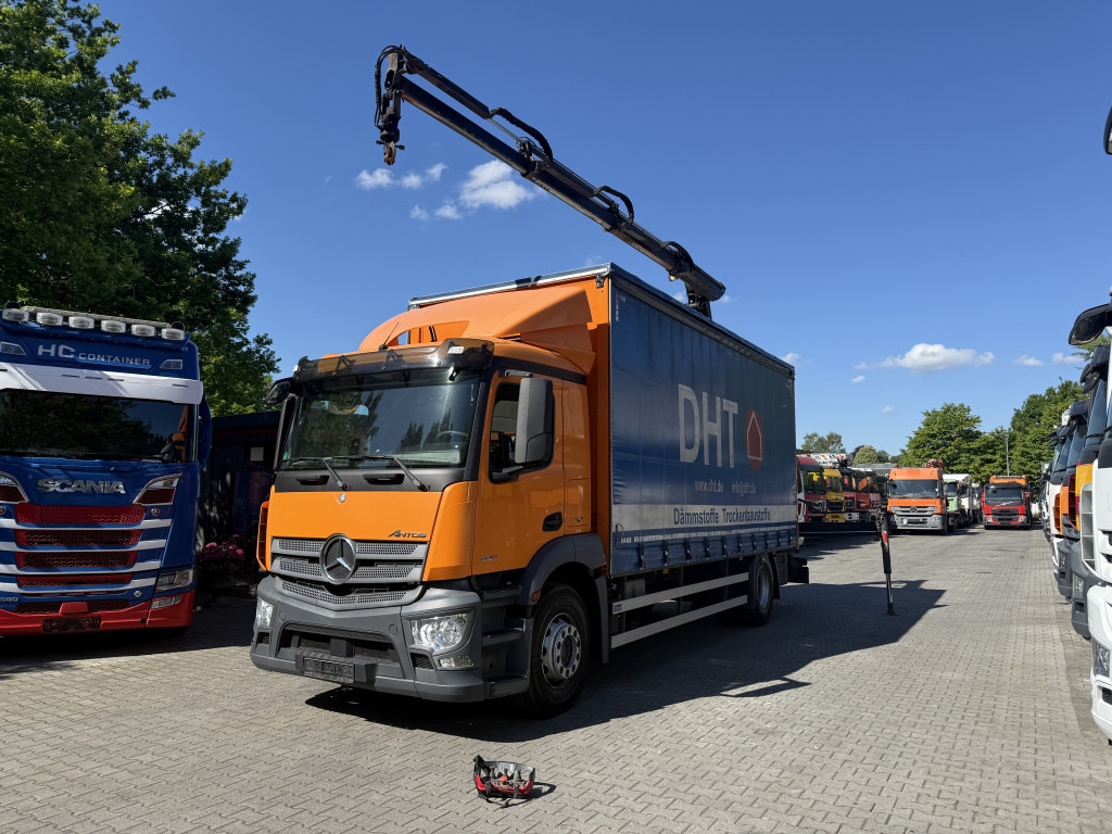 Mercedes-Benz Actros 1827 Kran Palfinger PK 9002 - 起重车, 侧帘卡车:图1 Mercedes-Benz Actros 1827 Kran Palfinger PK 9002 - 起重车, 侧帘卡车:图1