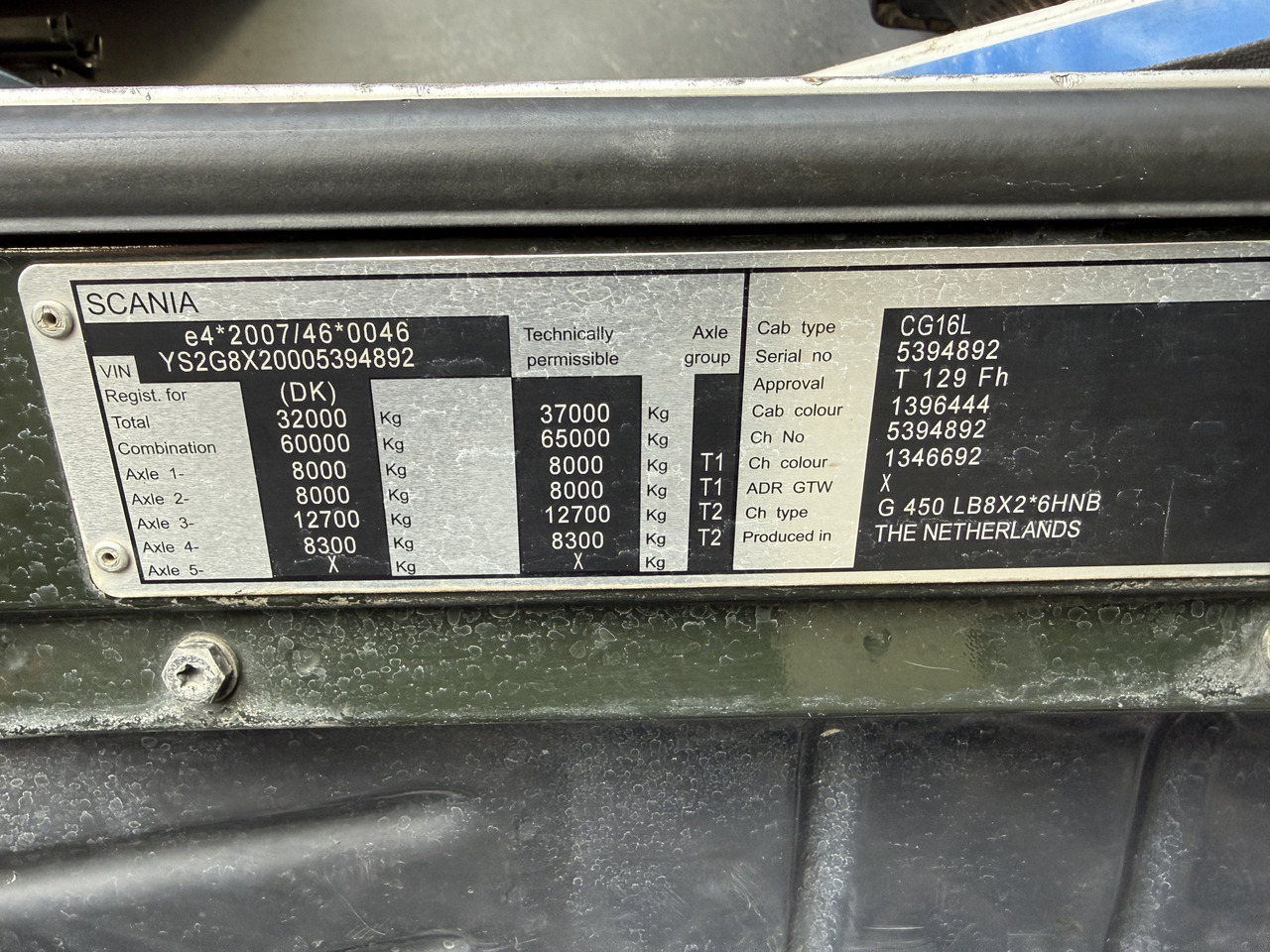 Scania G450 8X2*6 Kipper Kran HMF 2620 K5 - 翻斗车, 起重车:图5 Scania G450 8X2*6 Kipper Kran HMF 2620 K5 - 翻斗车, 起重车:图5