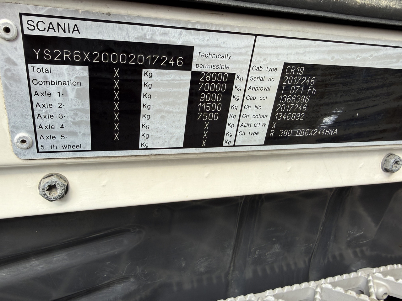 Scania R380 6X2*4 Kipper mit Kran HIAB 220 - 翻斗车, 起重车:图5 Scania R380 6X2*4 Kipper mit Kran HIAB 220 - 翻斗车, 起重车:图5