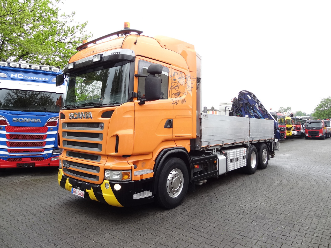 Scania R480 6X2*4 Kran Atlas 240 bis 20 Meter - 栏板式/ 平板卡车, 起重车:图1 Scania R480 6X2*4 Kran Atlas 240 bis 20 Meter - 栏板式/ 平板卡车, 起重车:图1
