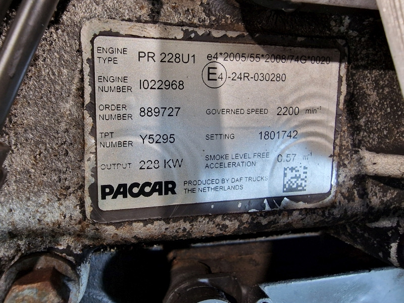 DAF CF PR228 U1 Refuse Spec Engine (Truck) - 发动机 适用于 卡车:图2 DAF CF PR228 U1 Refuse Spec Engine (Truck) - 发动机 适用于 卡车:图2
