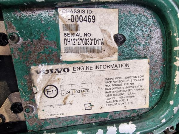 Volvo DH12D340 EC01 Engine (Bus) - 发动机:图2 Volvo DH12D340 EC01 Engine (Bus) - 发动机:图2