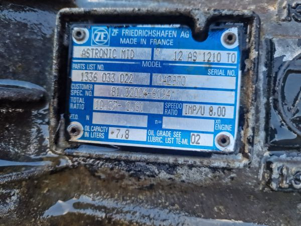 ZF Astronic 12AS1210TO Gearbox - 变速箱:图2 ZF Astronic 12AS1210TO Gearbox - 变速箱:图2