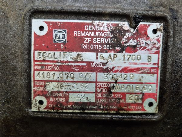ZF Ecolife 6AP1700B Gearbox - 变速箱:图2 ZF Ecolife 6AP1700B Gearbox - 变速箱:图2