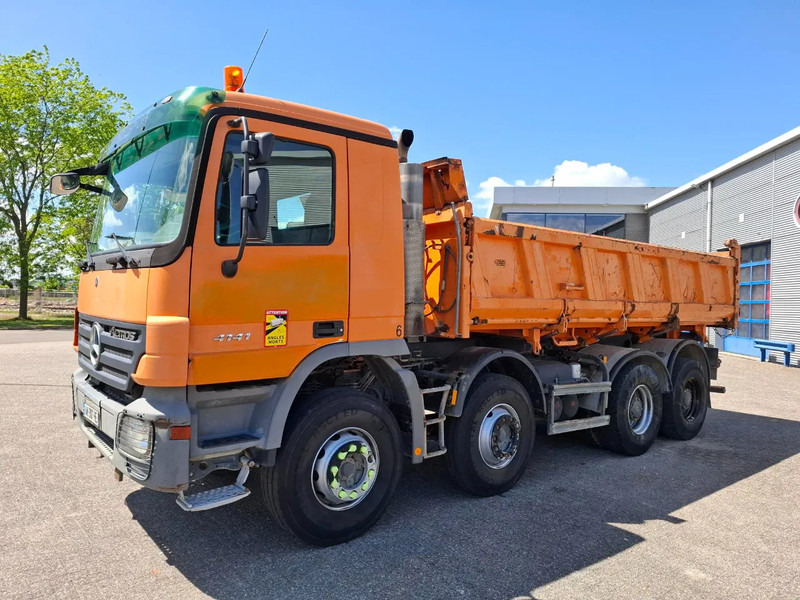 Mercedes-Benz Actros 4141 / 3SIDE MEILLER TIPPER / FULL-STEEL / DRUM BRAKES / ONLY:535937 KM / 2XSTEERING AXLE / AIRCO / AUTOMATIC / EURO-3 / - 翻斗车:图3 Mercedes-Benz Actros 4141 / 3SIDE MEILLER TIPPER / FULL-STEEL / DRUM BRAKES / ONLY:535937 KM / 2XSTEERING AXLE / AIRCO / AUTOMATIC / EURO-3 / - 翻斗车:图3