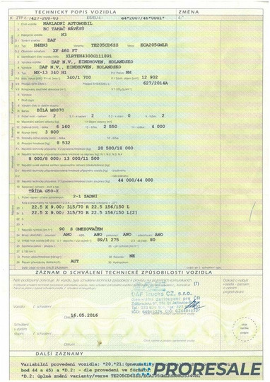 牵引车 DAF XF 460 FT SSC EURO 6：图13