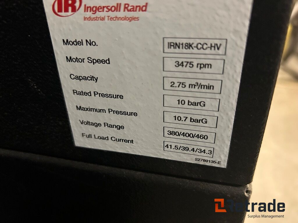 2015 Luft kompressor IR Ingersoll Rand IRN18K-CC-HV og 2012 Luftørker D24 0IN-A - 工业设备:图4 2015 Luft kompressor IR Ingersoll Rand IRN18K-CC-HV og 2012 Luftørker D24 0IN-A - 工业设备:图4