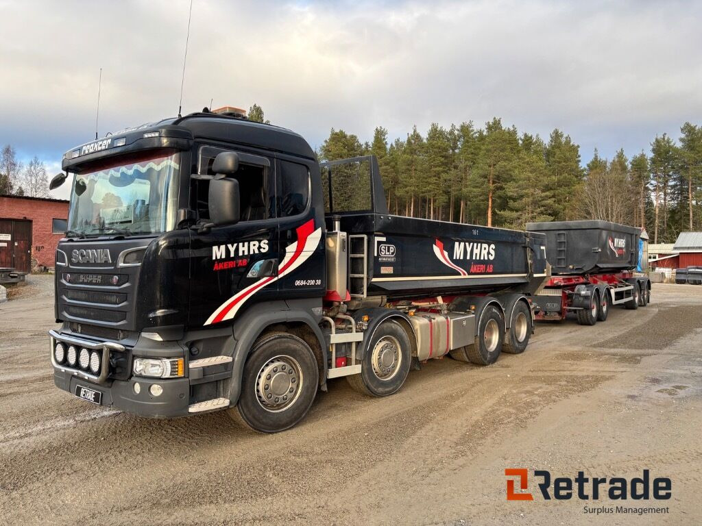 Kassettbilsekipage Scania R730 8X4 - 翻斗车, 滚出式/ 箕斗拖车:图1 Kassettbilsekipage Scania R730 8X4 - 翻斗车, 滚出式/ 箕斗拖车:图1