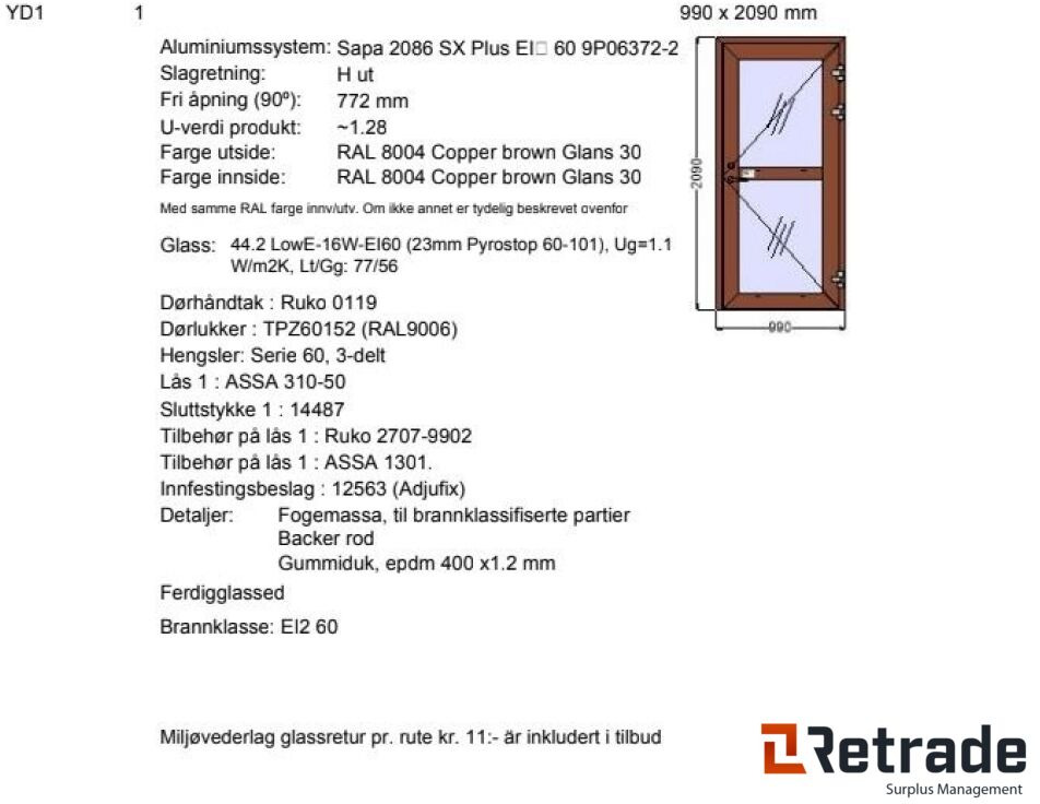 Nordan Branndør og vindu. - 工具/ 设备:图4 Nordan Branndør og vindu. - 工具/ 设备:图4