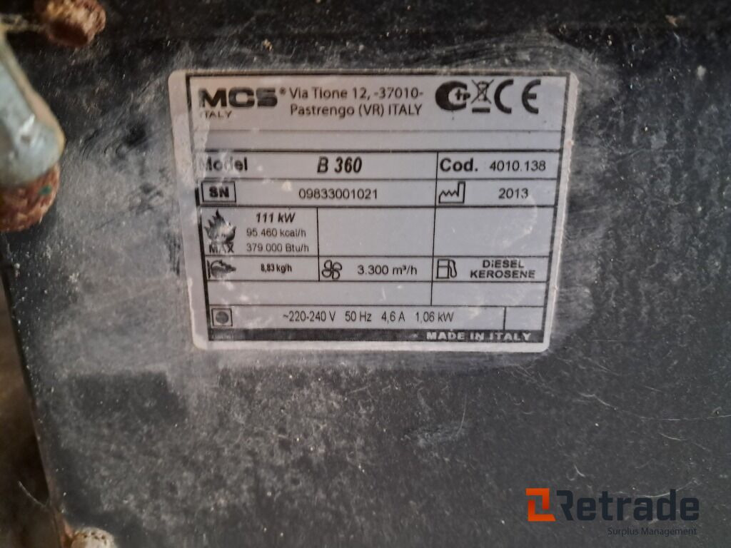 Varmekanon Master B 360 - 建筑加热器:图5 Varmekanon Master B 360 - 建筑加热器:图5