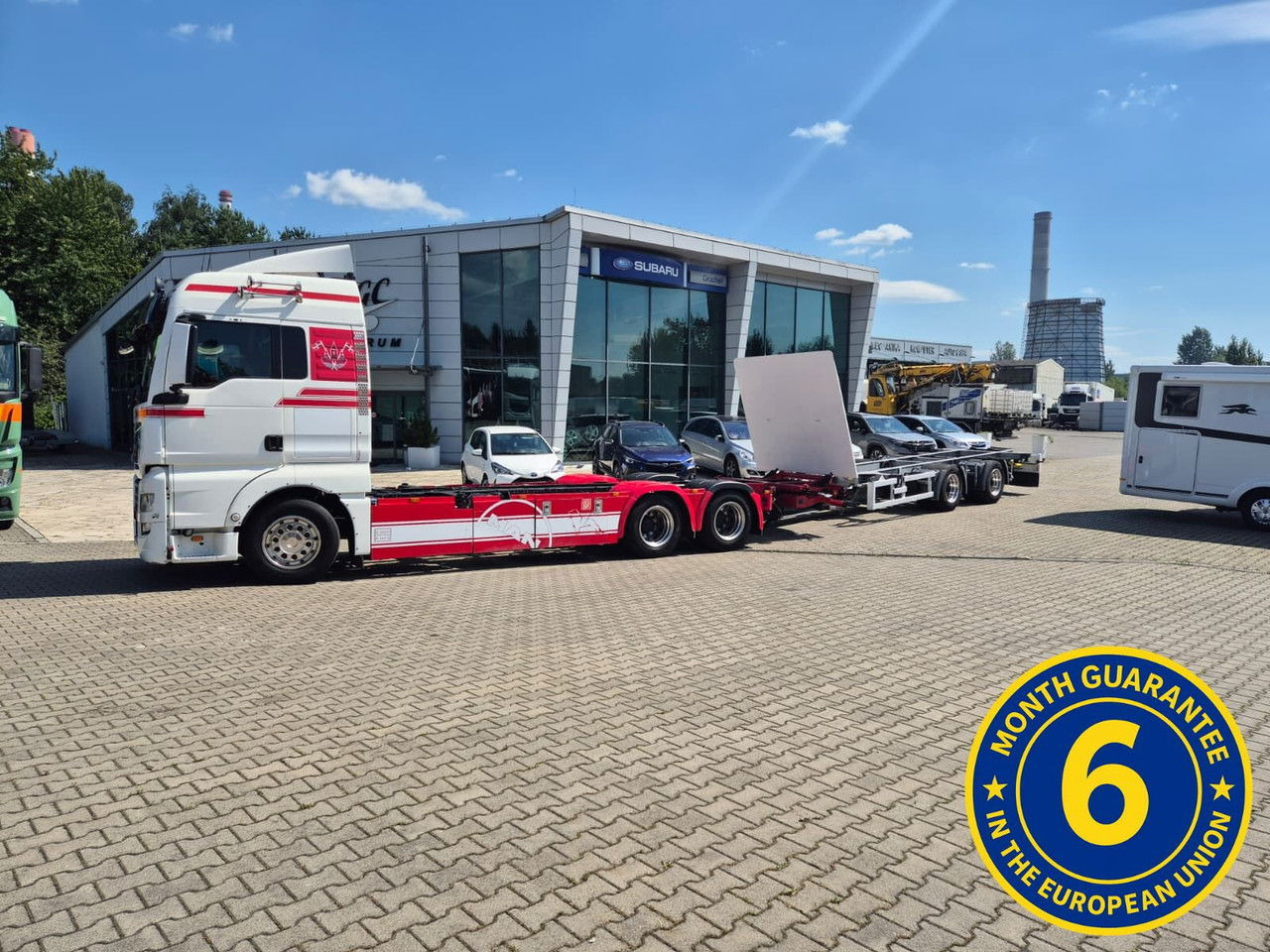 MAN TGX 28 28.420 , 6x2-2 LL + Trailer HFR KM 20 - 集装箱运输车/ 可拆卸车身的卡车:图1 MAN TGX 28 28.420 , 6x2-2 LL + Trailer HFR KM 20 - 集装箱运输车/ 可拆卸车身的卡车:图1