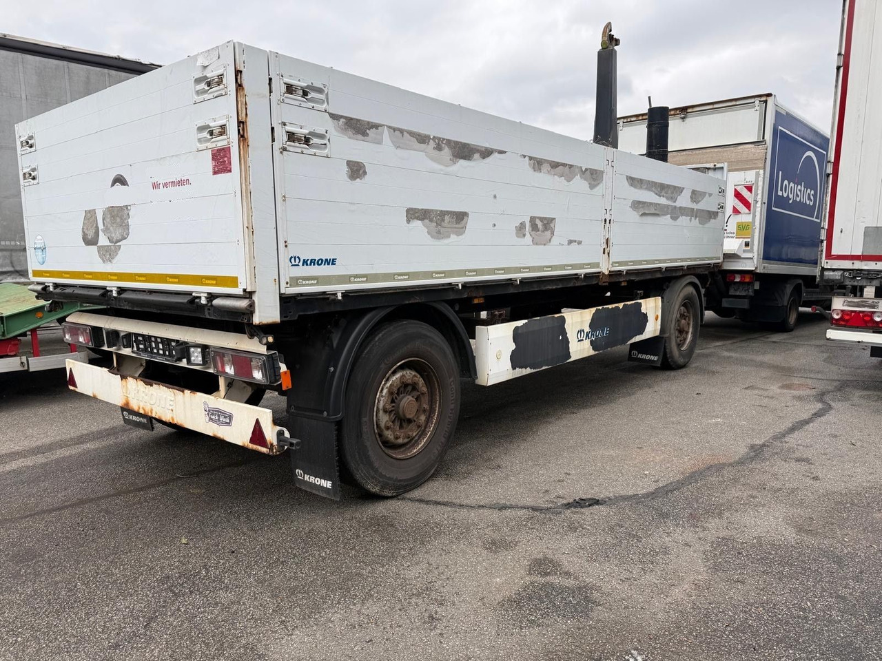 Krone AZ Baustoffe Alu BPW HU möglich - 栏板式/ 平板拖车:图2 Krone AZ Baustoffe Alu BPW HU möglich - 栏板式/ 平板拖车:图2