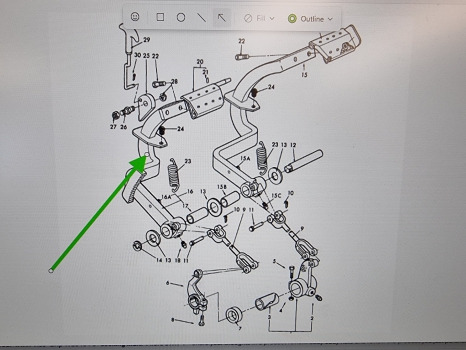 Ford 4610, 10 Series, Lp Cab Brake Pedal D4nn2n003c - 踏板 适用于 拖拉机:图5 Ford 4610, 10 Series, Lp Cab Brake Pedal D4nn2n003c - 踏板 适用于 拖拉机:图5