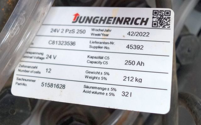 Jungheinrich unknown | Battery 24 2PZS250 year 2022 weight 212 kg sn. C81323536 - 电池 适用于 材料装卸设备:图4 Jungheinrich unknown | Battery 24 2PZS250 year 2022 weight 212 kg sn. C81323536 - 电池 适用于 材料装卸设备:图4