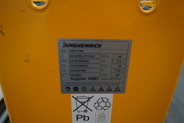 Jungheinrich unknown | Battery 48V775Ah 05-EPZS775SC Year 2024 weight 1135 kg sn - 电池 适用于 材料装卸设备:图4 Jungheinrich unknown | Battery 48V775Ah 05-EPZS775SC Year 2024 weight 1135 kg sn - 电池 适用于 材料装卸设备:图4