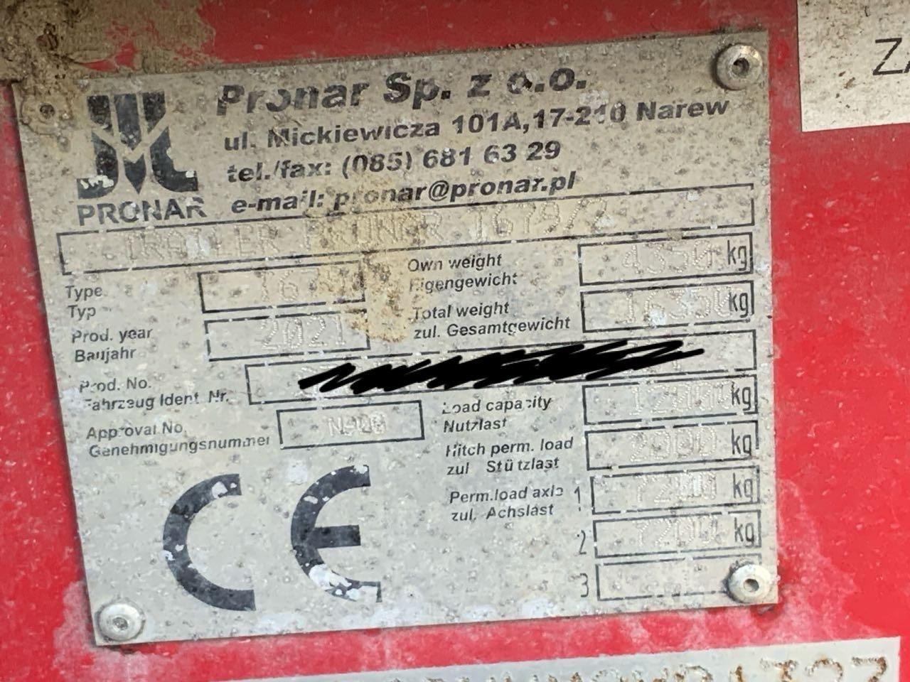 Pronar T679/2 - 自卸车:图4 Pronar T679/2 - 自卸车:图4