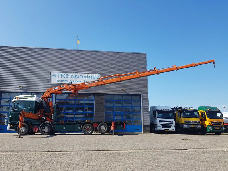 Scania R420 8x2 HIAB 800E-7 Hipro 80 ton/meter Winch Retarder - 栏板式/ 平板卡车:图3 Scania R420 8x2 HIAB 800E-7 Hipro 80 ton/meter Winch Retarder - 栏板式/ 平板卡车:图3