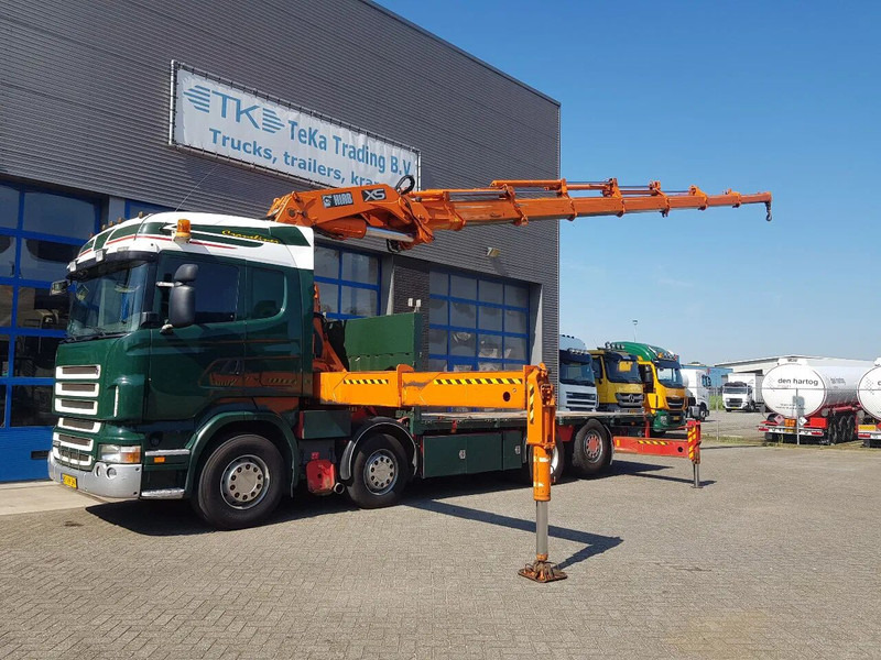Scania R420 8x2 HIAB 800E-7 Hipro 80 ton/meter Winch Retarder - 栏板式/ 平板卡车:图1 Scania R420 8x2 HIAB 800E-7 Hipro 80 ton/meter Winch Retarder - 栏板式/ 平板卡车:图1