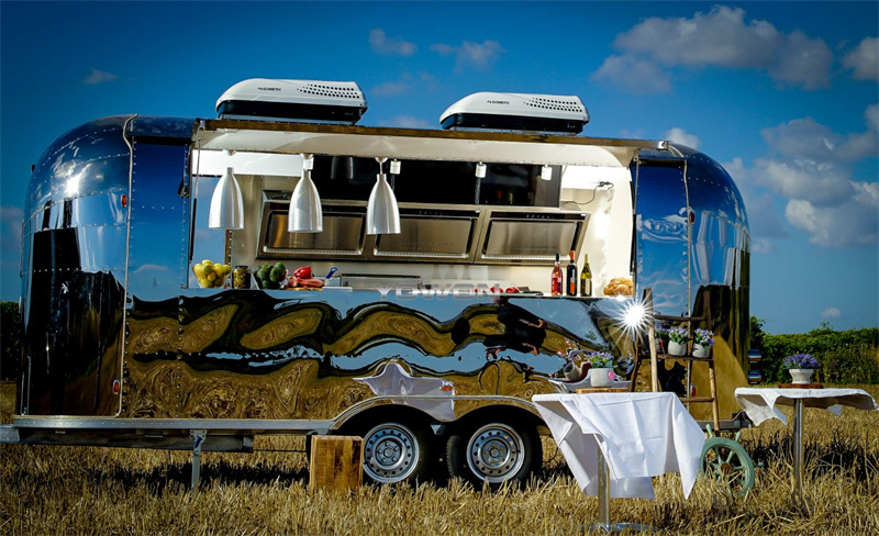 Yowon commercial food vending trailer Airstream type food truck - 自动售货拖车:图3 Yowon commercial food vending trailer Airstream type food truck - 自动售货拖车:图3